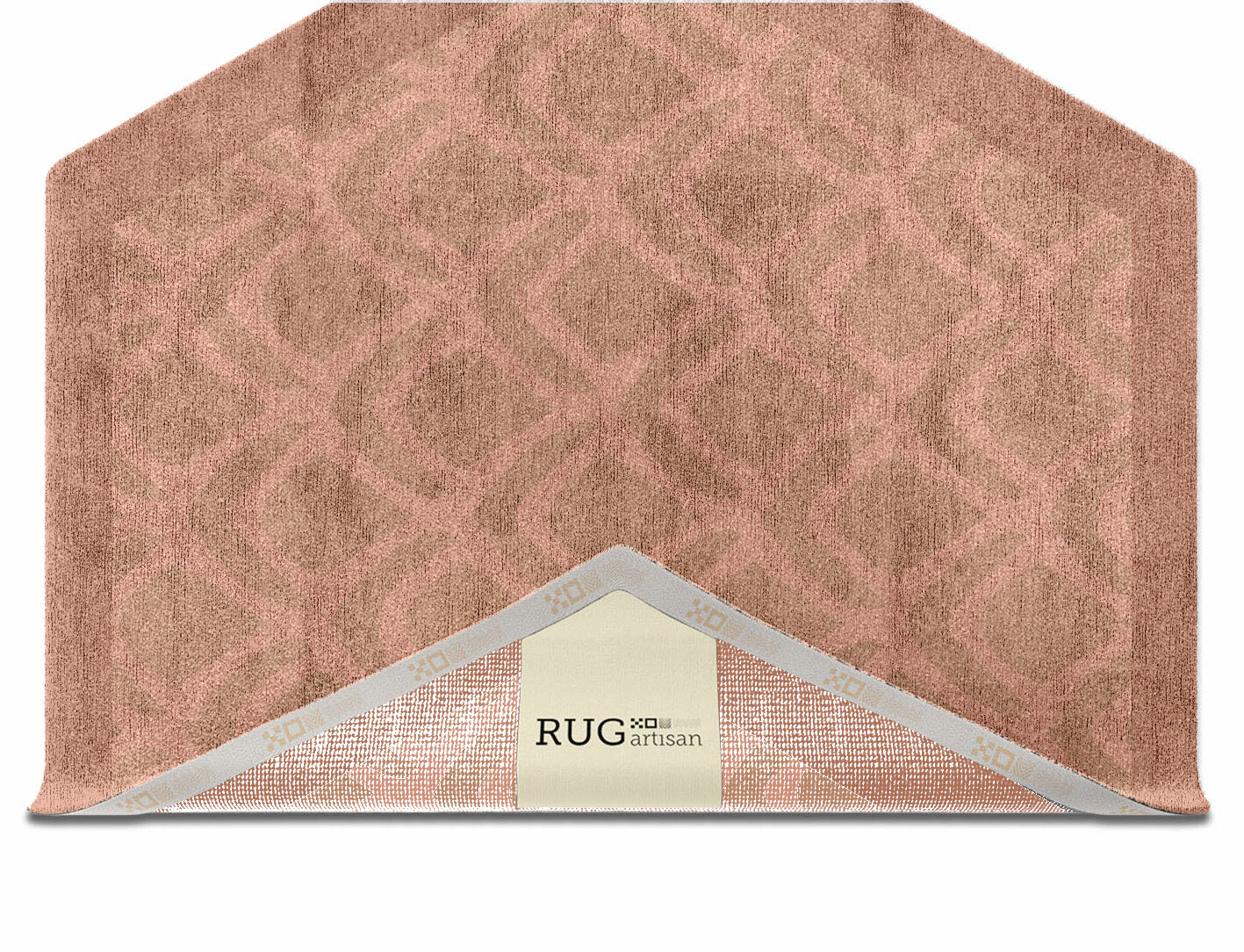 Lumos Geometric Hexagon Hand Knotted Bamboo Silk Custom Rug by Rug Artisan