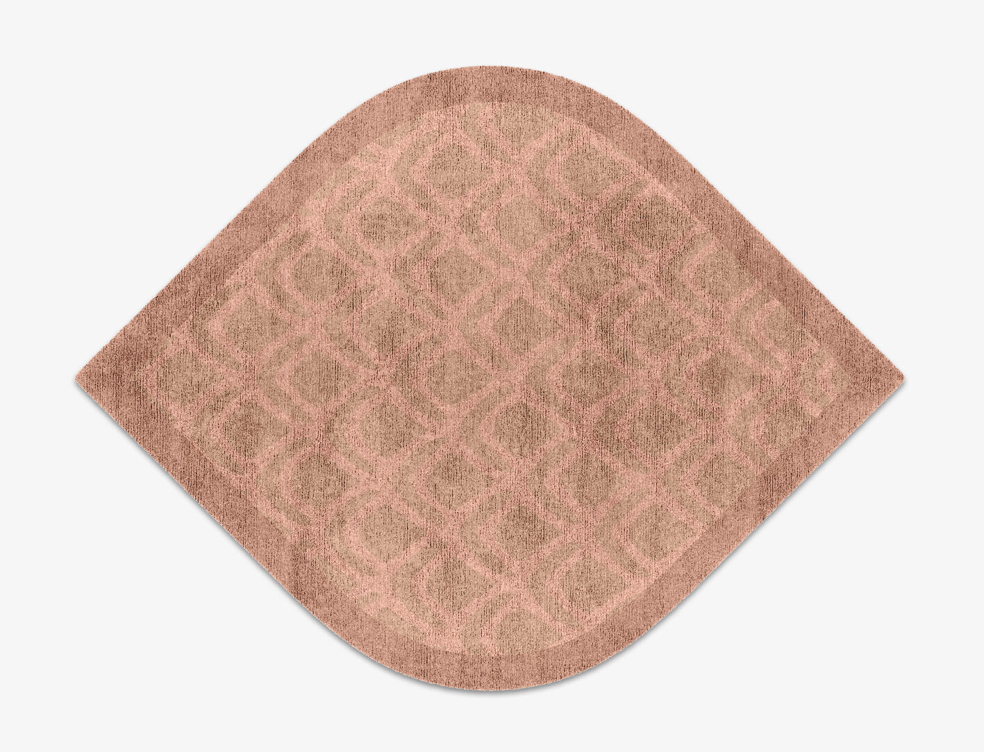 Lumos Geometric Ogee Hand Knotted Bamboo Silk Custom Rug by Rug Artisan