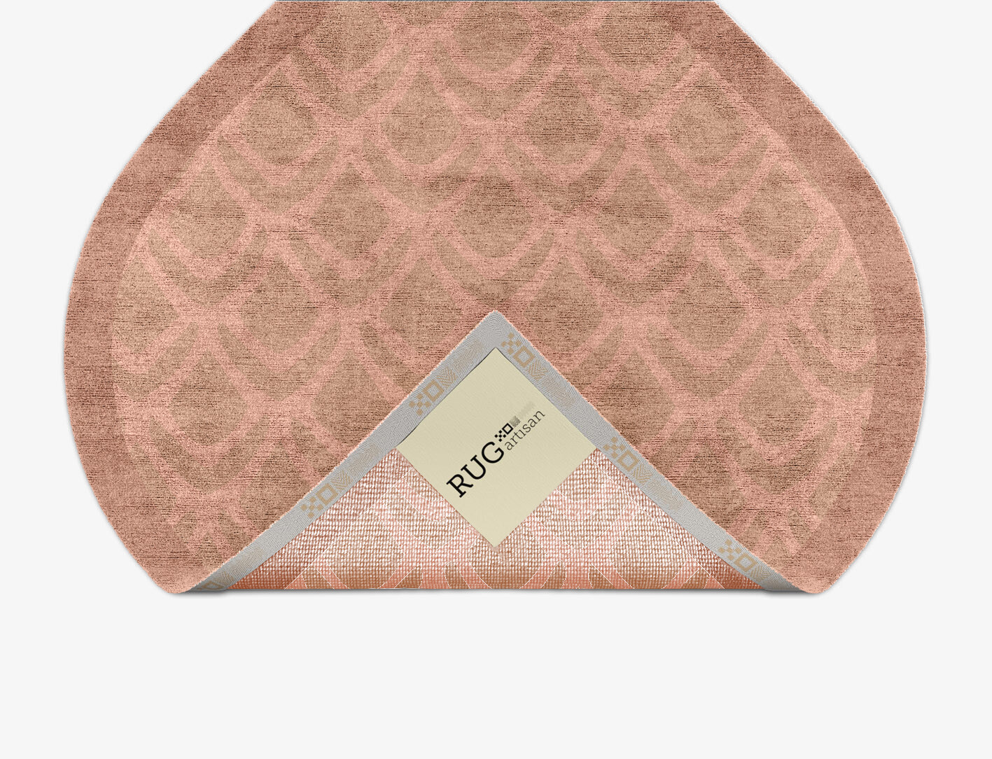Lumos Geometric Ogee Hand Knotted Bamboo Silk Custom Rug by Rug Artisan