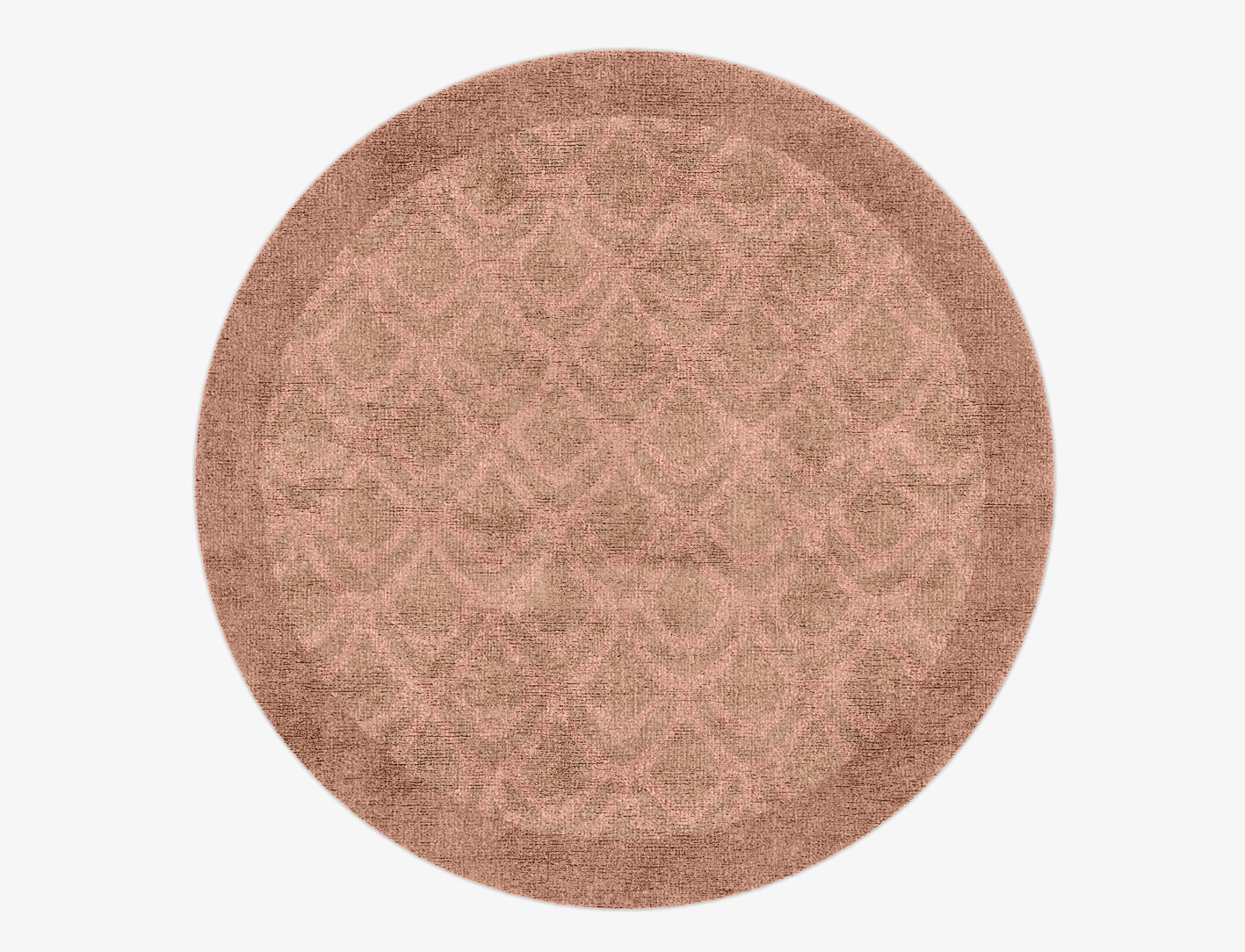 Lumos Geometric Round Hand Knotted Bamboo Silk Custom Rug by Rug Artisan