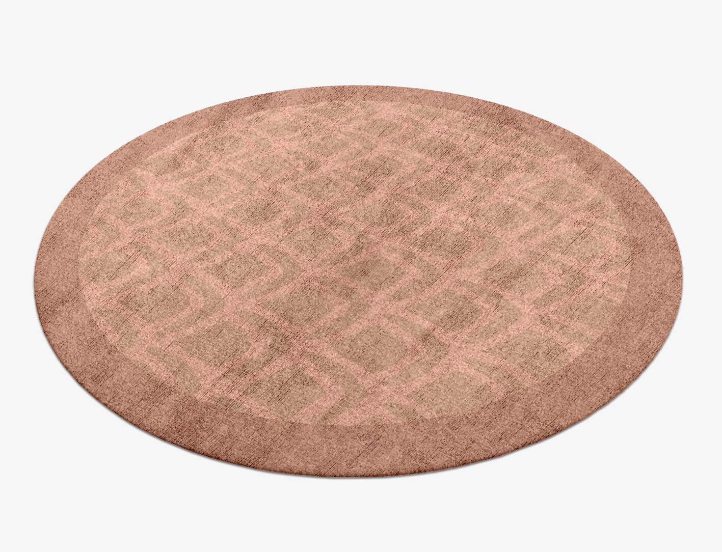 Lumos Geometric Round Hand Knotted Bamboo Silk Custom Rug by Rug Artisan