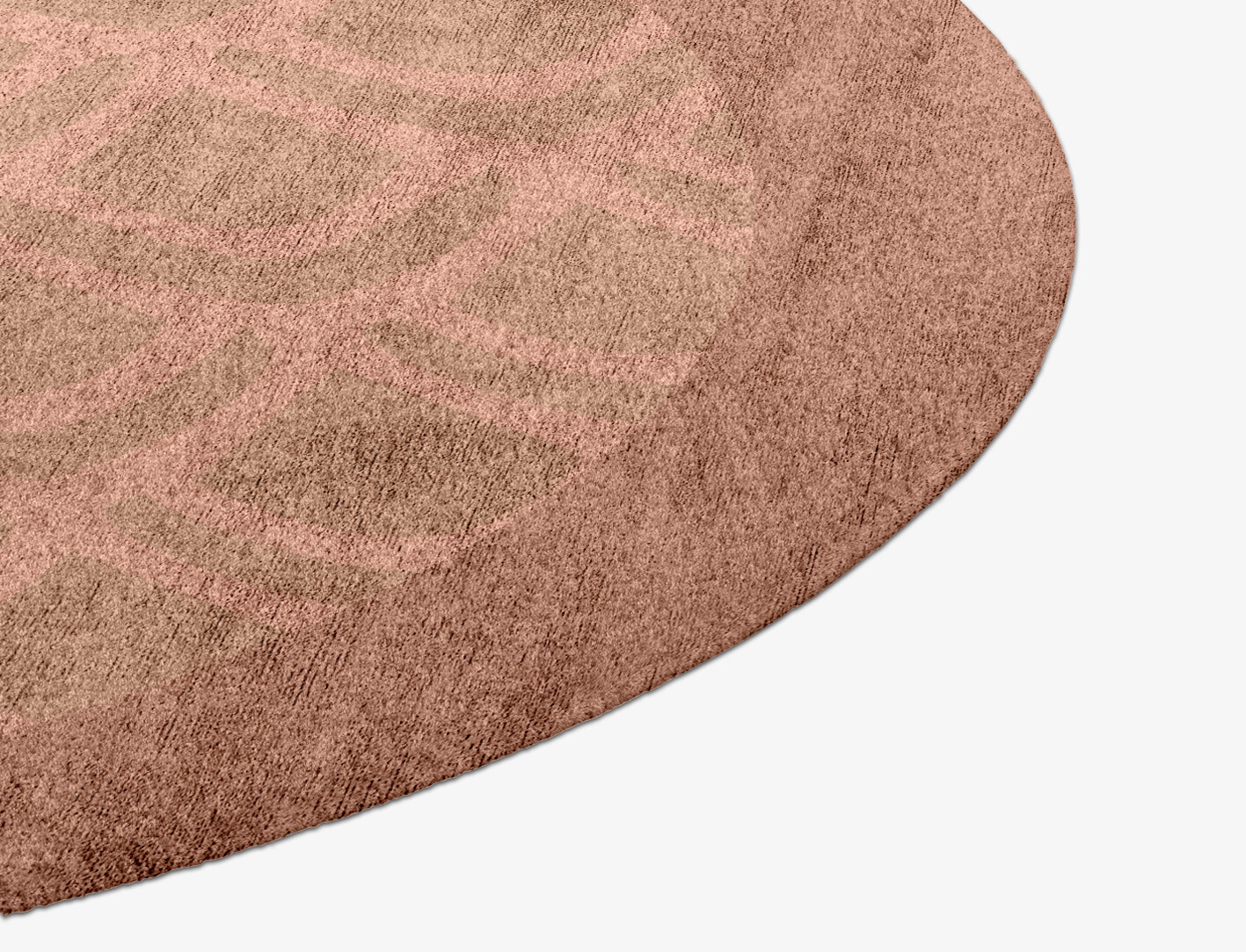 Lumos Geometric Round Hand Knotted Bamboo Silk Custom Rug by Rug Artisan