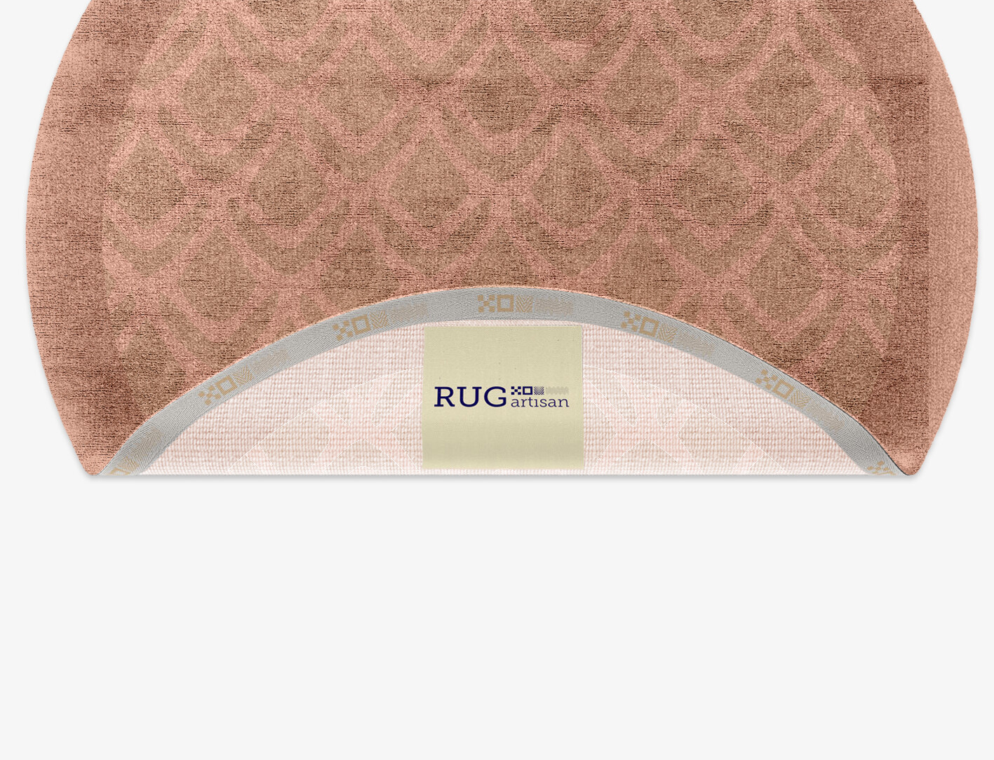 Lumos Geometric Round Hand Knotted Bamboo Silk Custom Rug by Rug Artisan