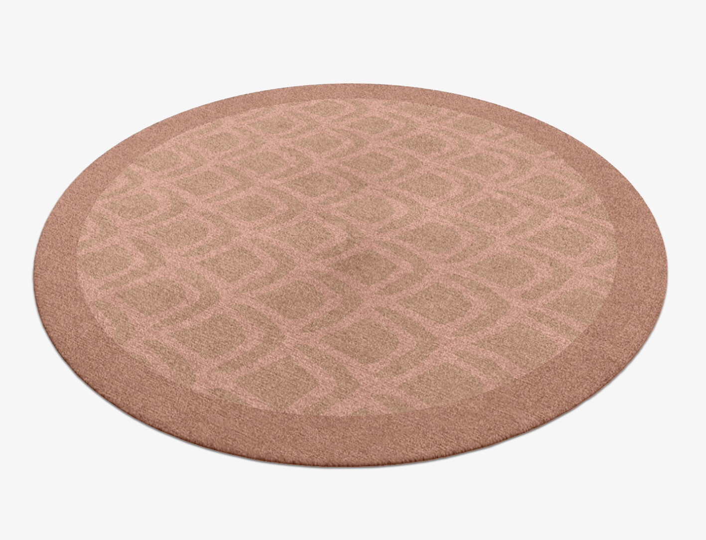 Lumos Geometric Round Hand Knotted Tibetan Wool Custom Rug by Rug Artisan