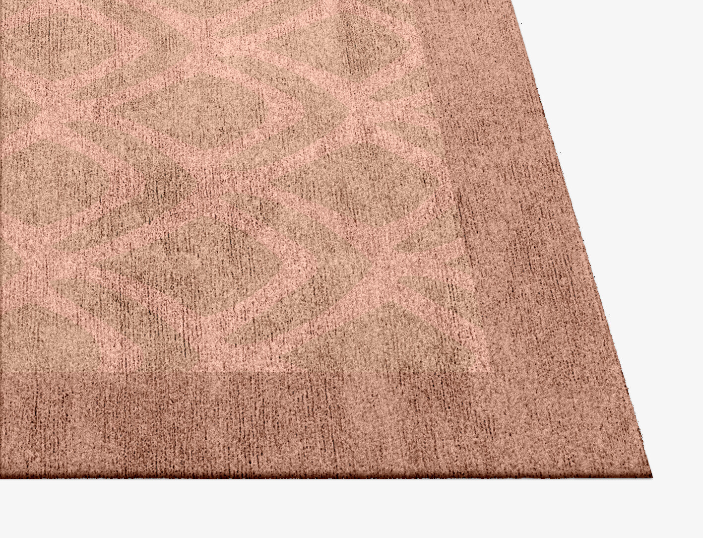 Lumos Geometric Square Hand Knotted Bamboo Silk Custom Rug by Rug Artisan