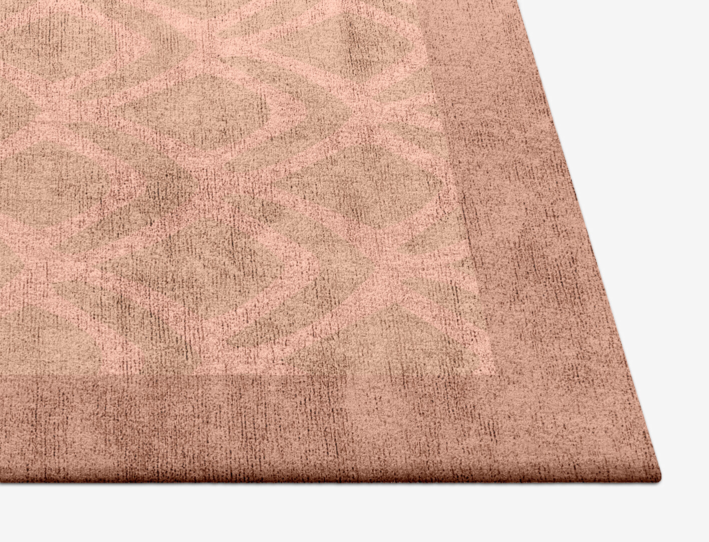 Lumos Geometric Square Hand Tufted Bamboo Silk Custom Rug by Rug Artisan