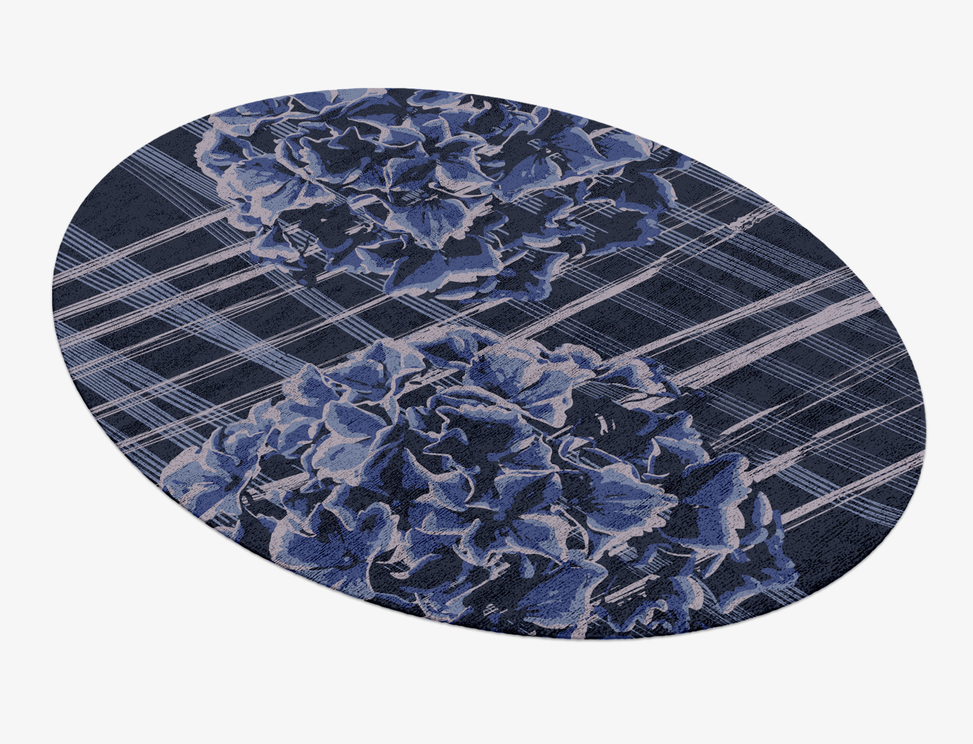 Lynae Floral Oval Hand Knotted Bamboo Silk Custom Rug by Rug Artisan