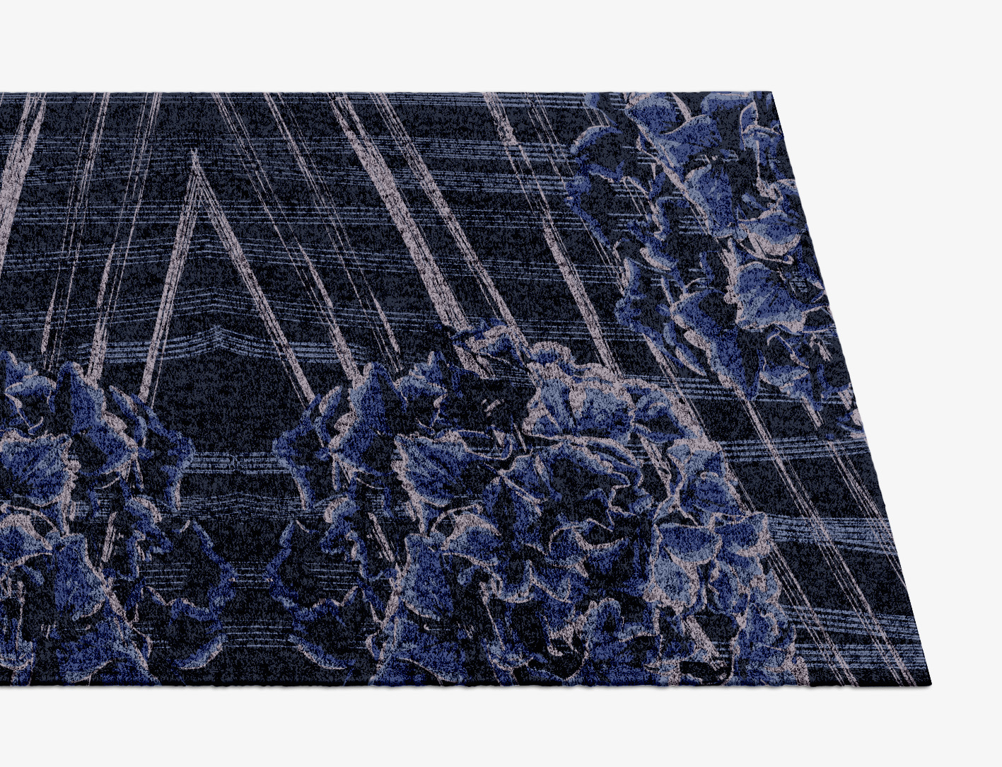 Lynae Floral Runner Hand Knotted Bamboo Silk Custom Rug by Rug Artisan