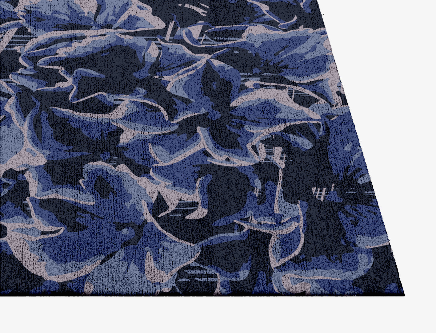 Lynae Floral Square Hand Knotted Bamboo Silk Custom Rug by Rug Artisan