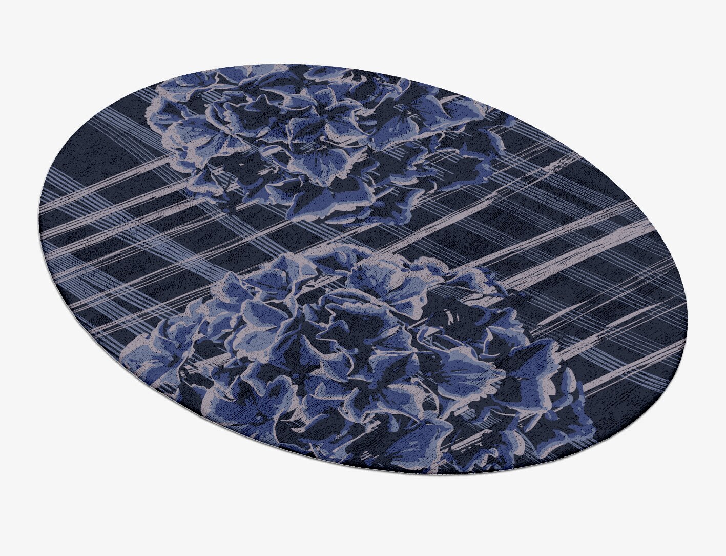 Lynae Floral Oval Hand Tufted Bamboo Silk Custom Rug by Rug Artisan