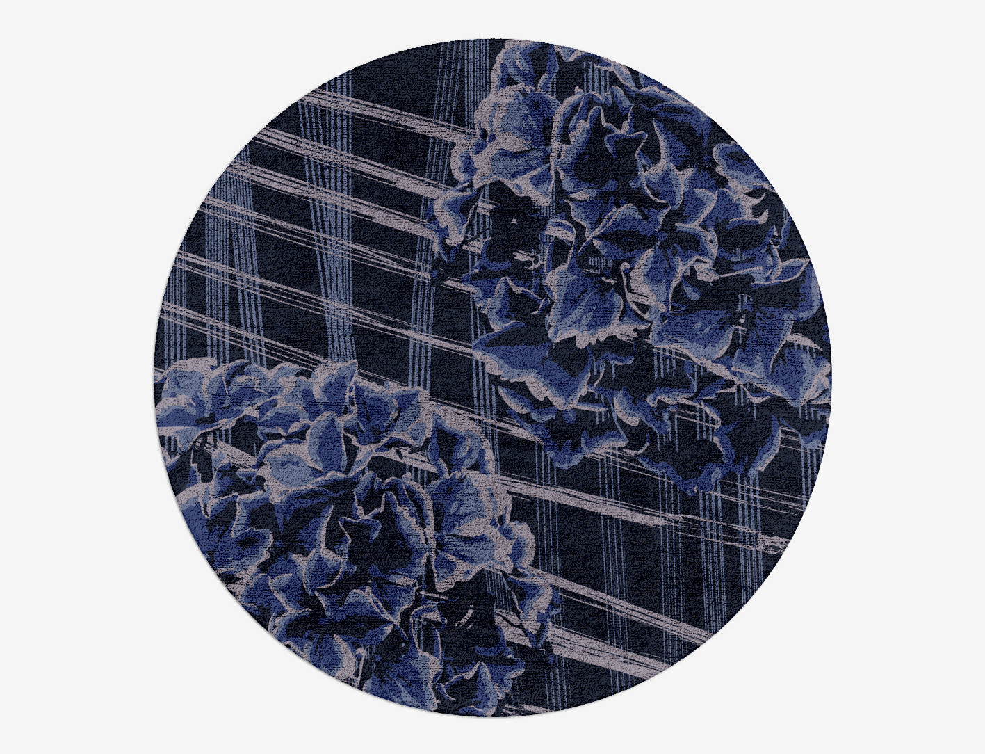 Lynae Floral Round Hand Tufted Bamboo Silk Custom Rug by Rug Artisan