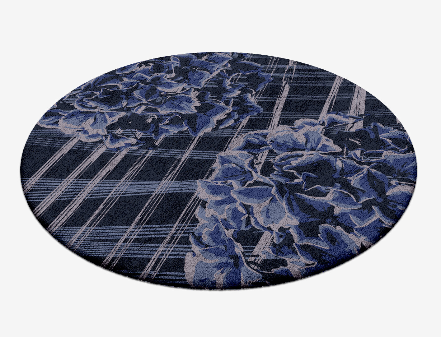 Lynae Floral Round Hand Tufted Bamboo Silk Custom Rug by Rug Artisan