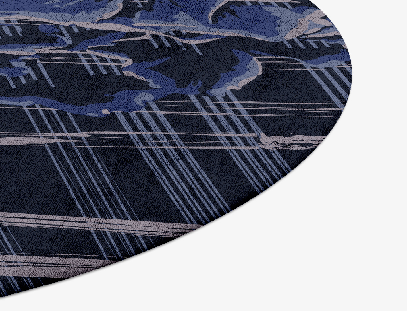 Lynae Floral Round Hand Tufted Bamboo Silk Custom Rug by Rug Artisan
