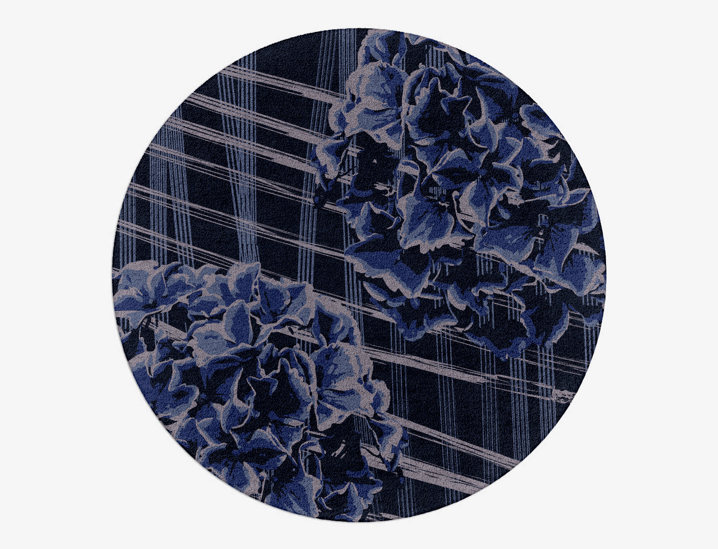 Lynae Floral Round Hand Tufted Pure Wool Custom Rug by Rug Artisan