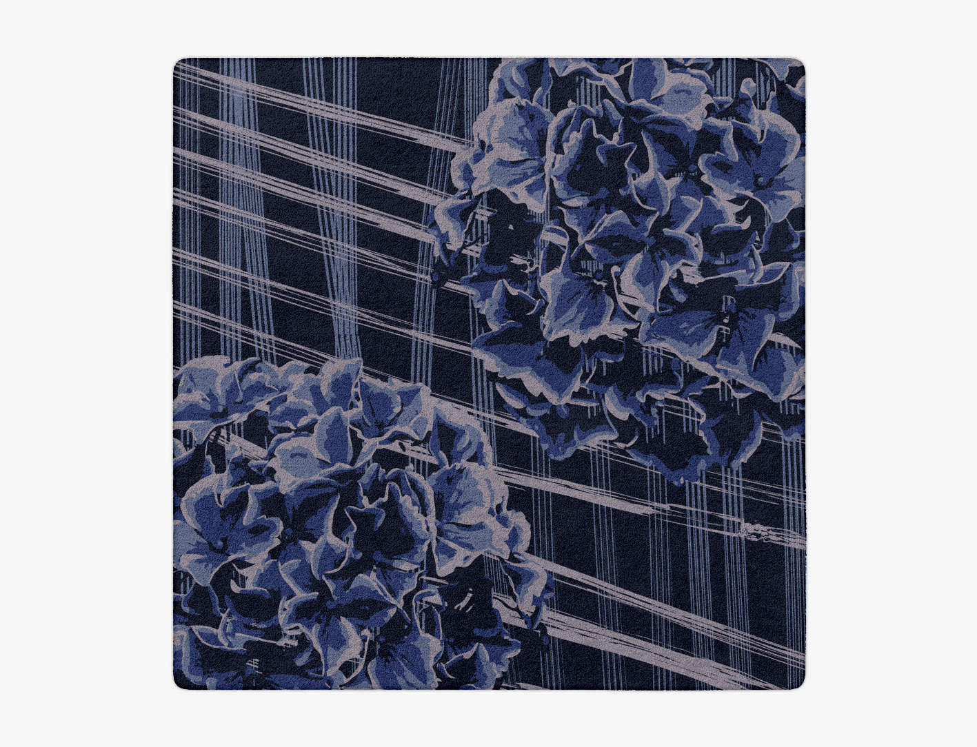 Lynae Floral Square Hand Tufted Pure Wool Custom Rug by Rug Artisan