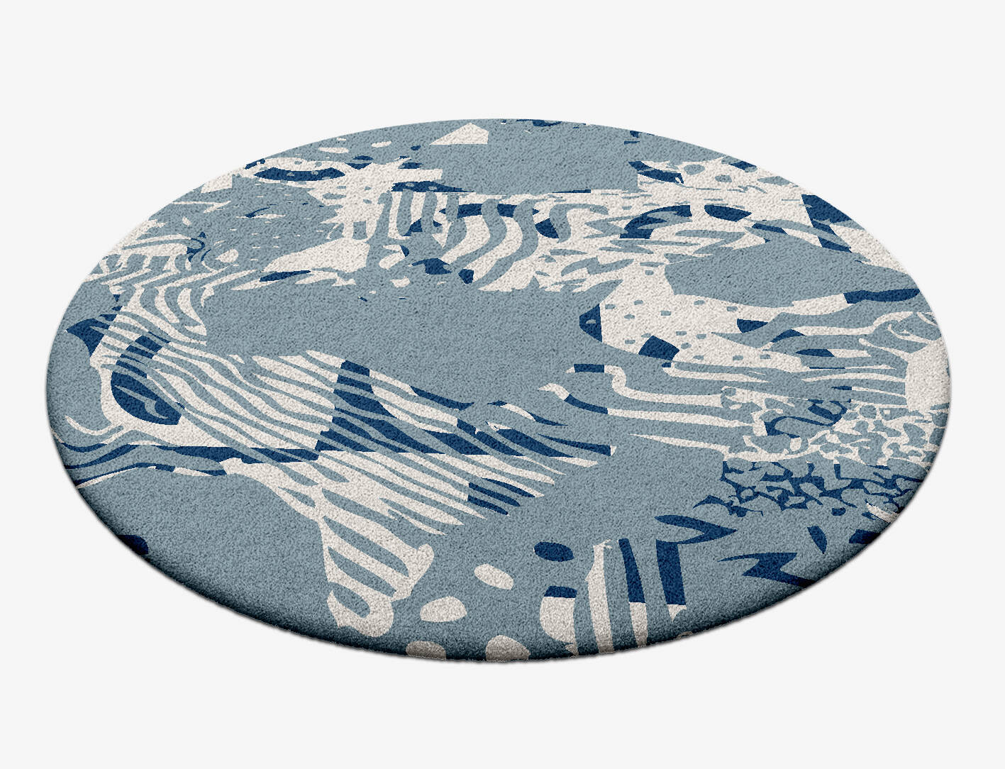 Lynx Abstract Round Hand Tufted Pure Wool Custom Rug by Rug Artisan
