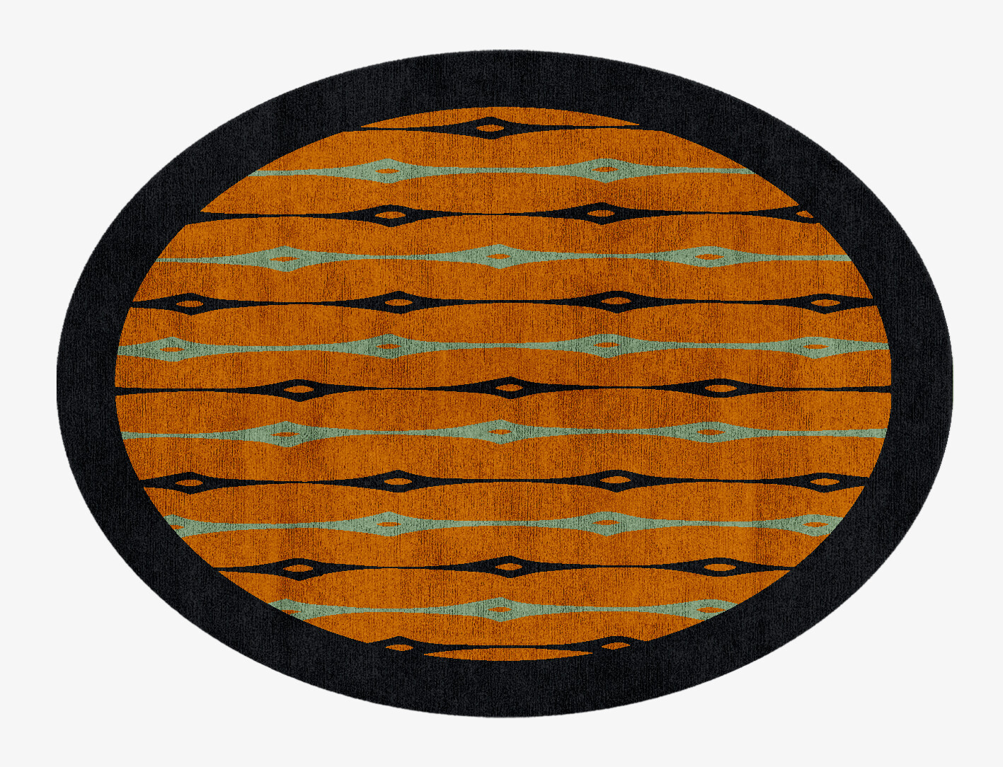 Lyre Geometric Oval Hand Knotted Bamboo Silk Custom Rug by Rug Artisan