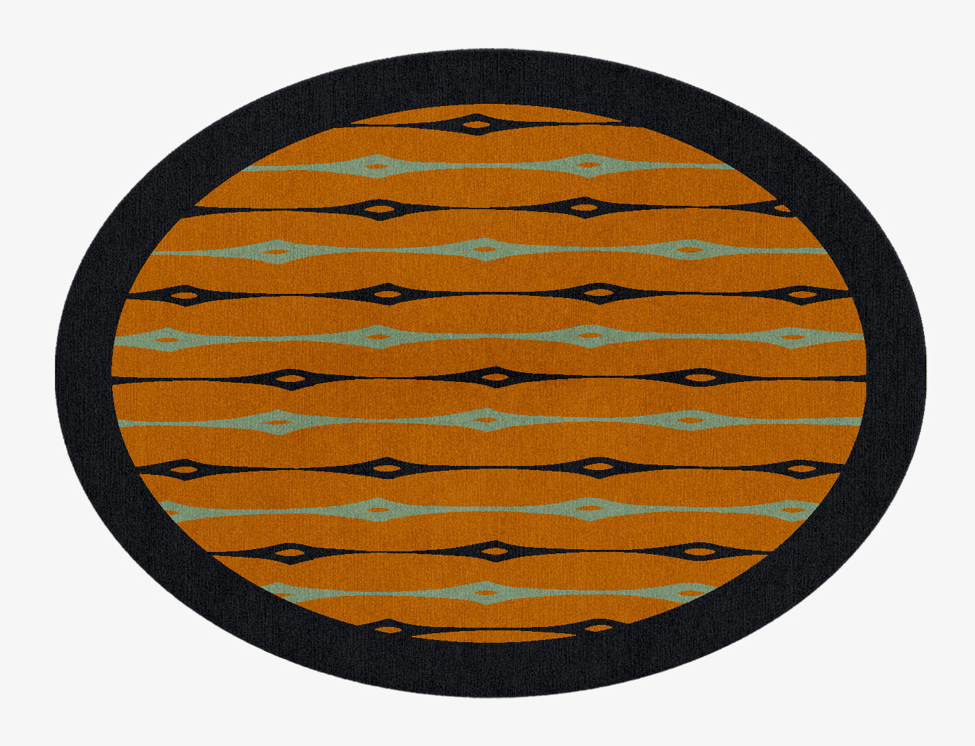 Lyre Geometric Oval Hand Knotted Tibetan Wool Custom Rug by Rug Artisan