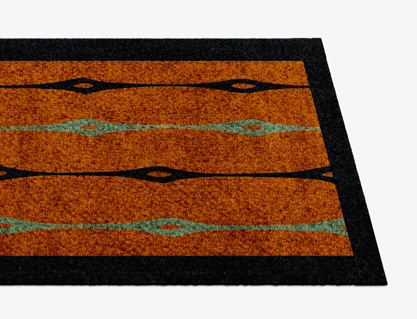 Lyre Geometric Runner Hand Knotted Bamboo Silk Custom Rug by Rug Artisan