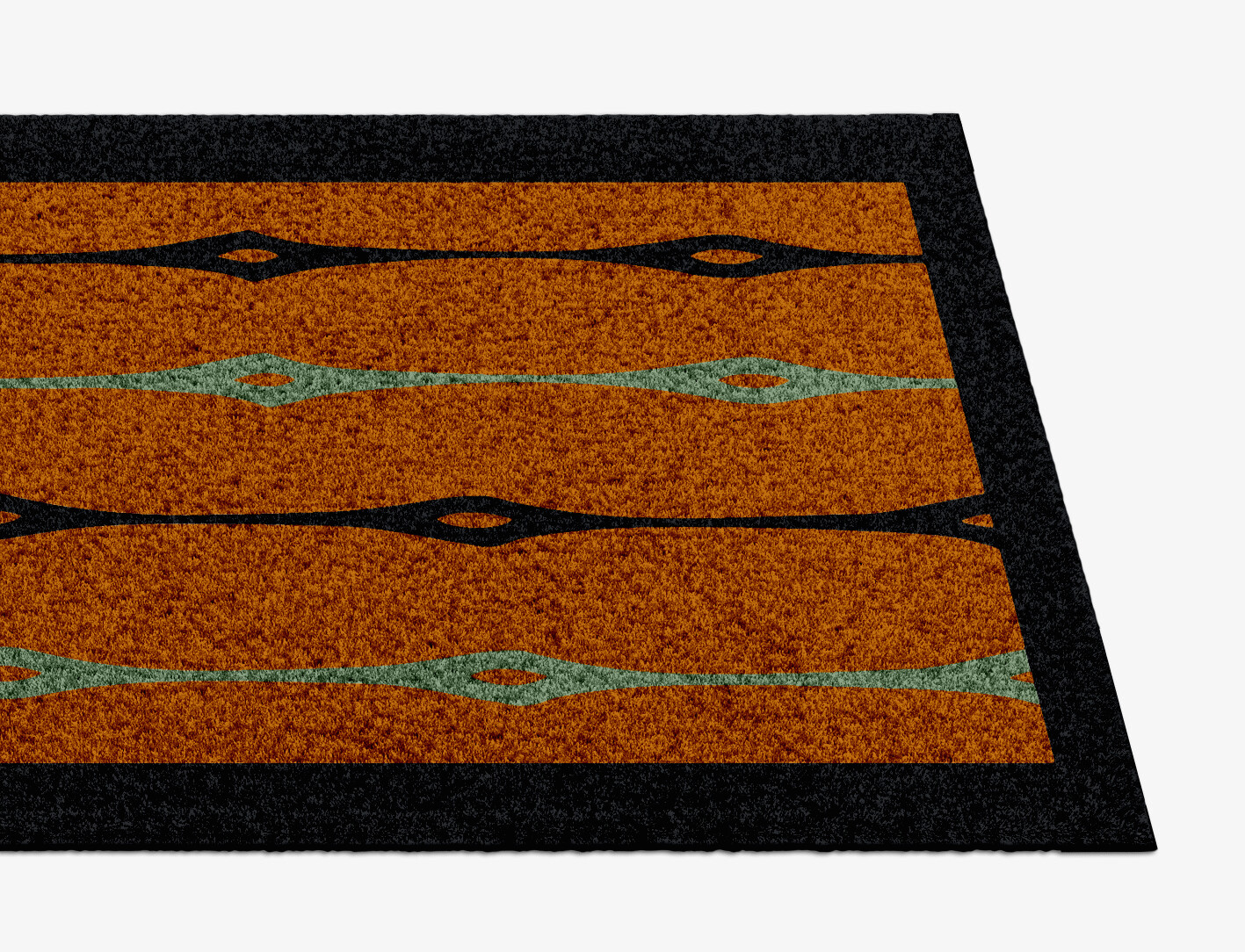 Lyre Geometric Runner Hand Knotted Tibetan Wool Custom Rug by Rug Artisan