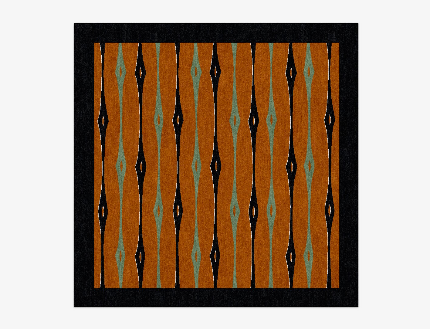 Lyre Geometric Square Hand Knotted Tibetan Wool Custom Rug by Rug Artisan