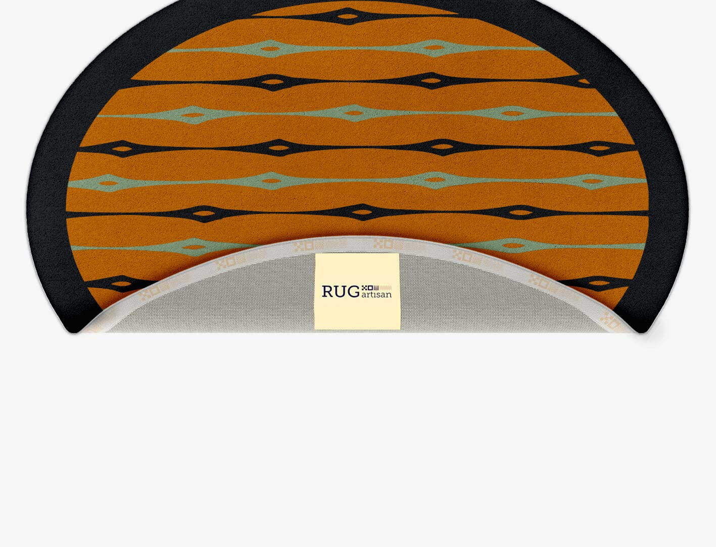 Lyre Geometric Oval Hand Tufted Pure Wool Custom Rug by Rug Artisan
