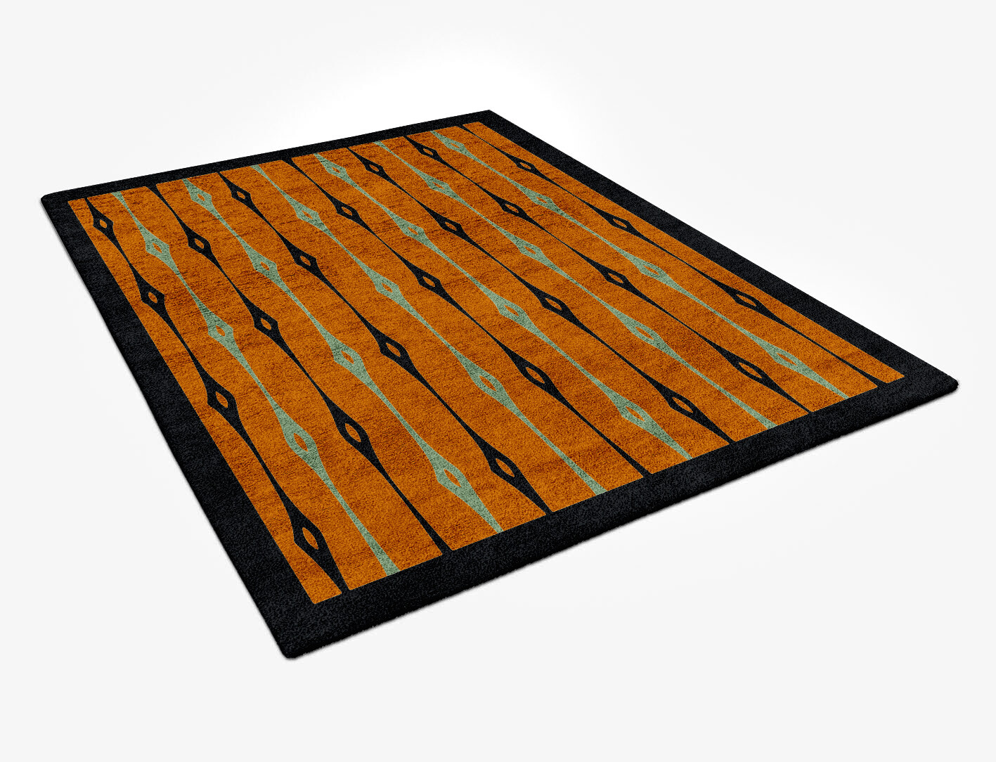 Lyre Geometric Rectangle Hand Tufted Bamboo Silk Custom Rug by Rug Artisan