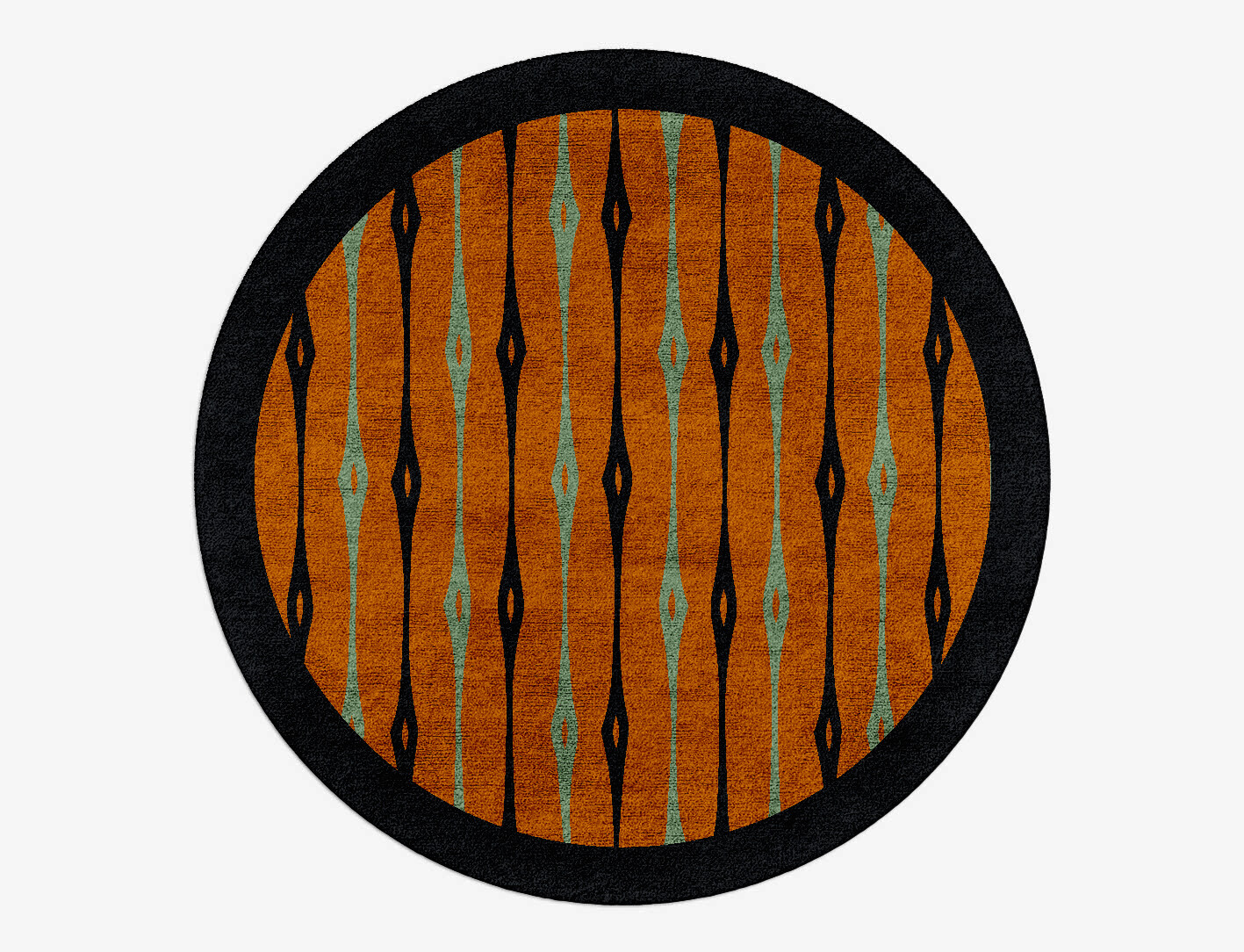 Lyre Geometric Round Hand Tufted Bamboo Silk Custom Rug by Rug Artisan