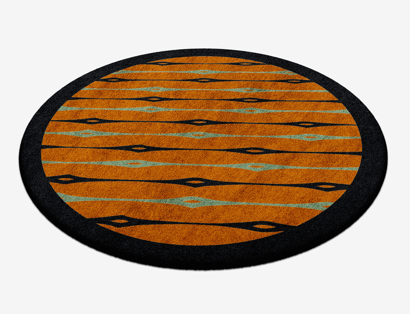 Lyre Geometric Round Hand Tufted Bamboo Silk Custom Rug by Rug Artisan