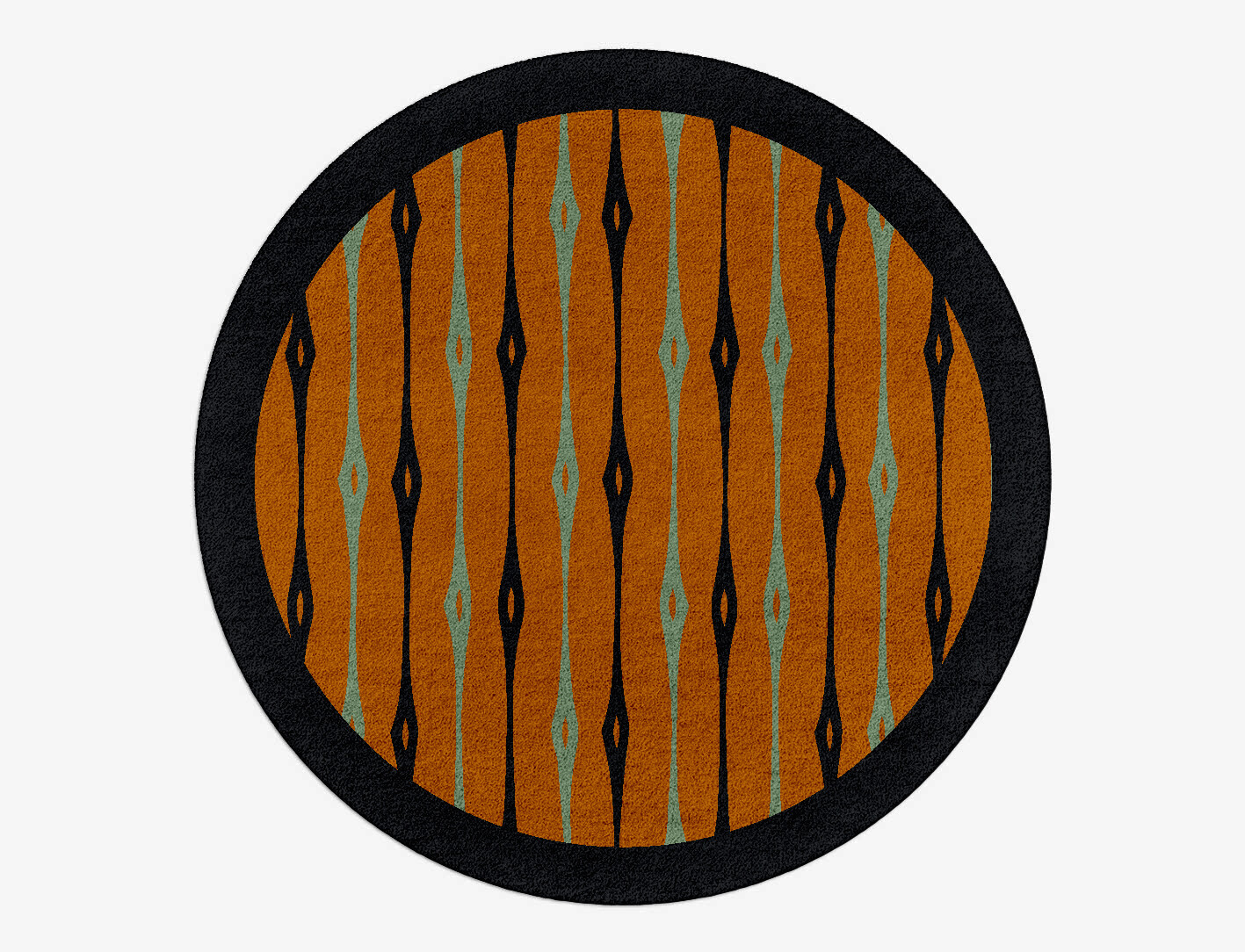 Lyre Geometric Round Hand Tufted Pure Wool Custom Rug by Rug Artisan