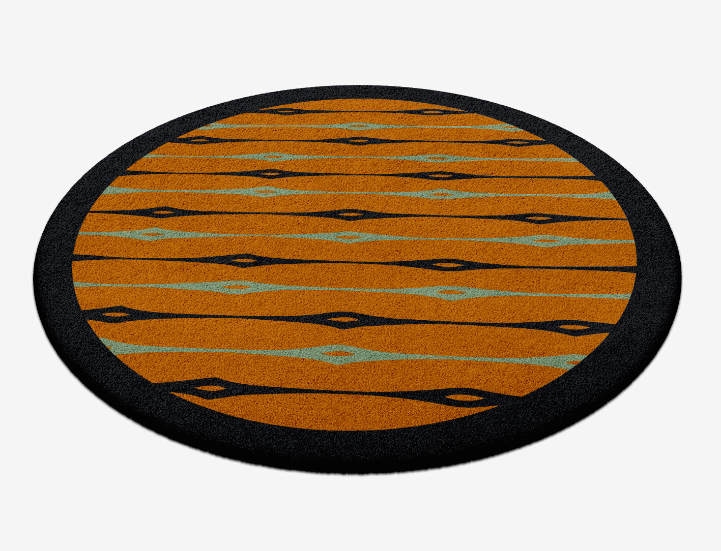 Lyre Geometric Round Hand Tufted Pure Wool Custom Rug by Rug Artisan