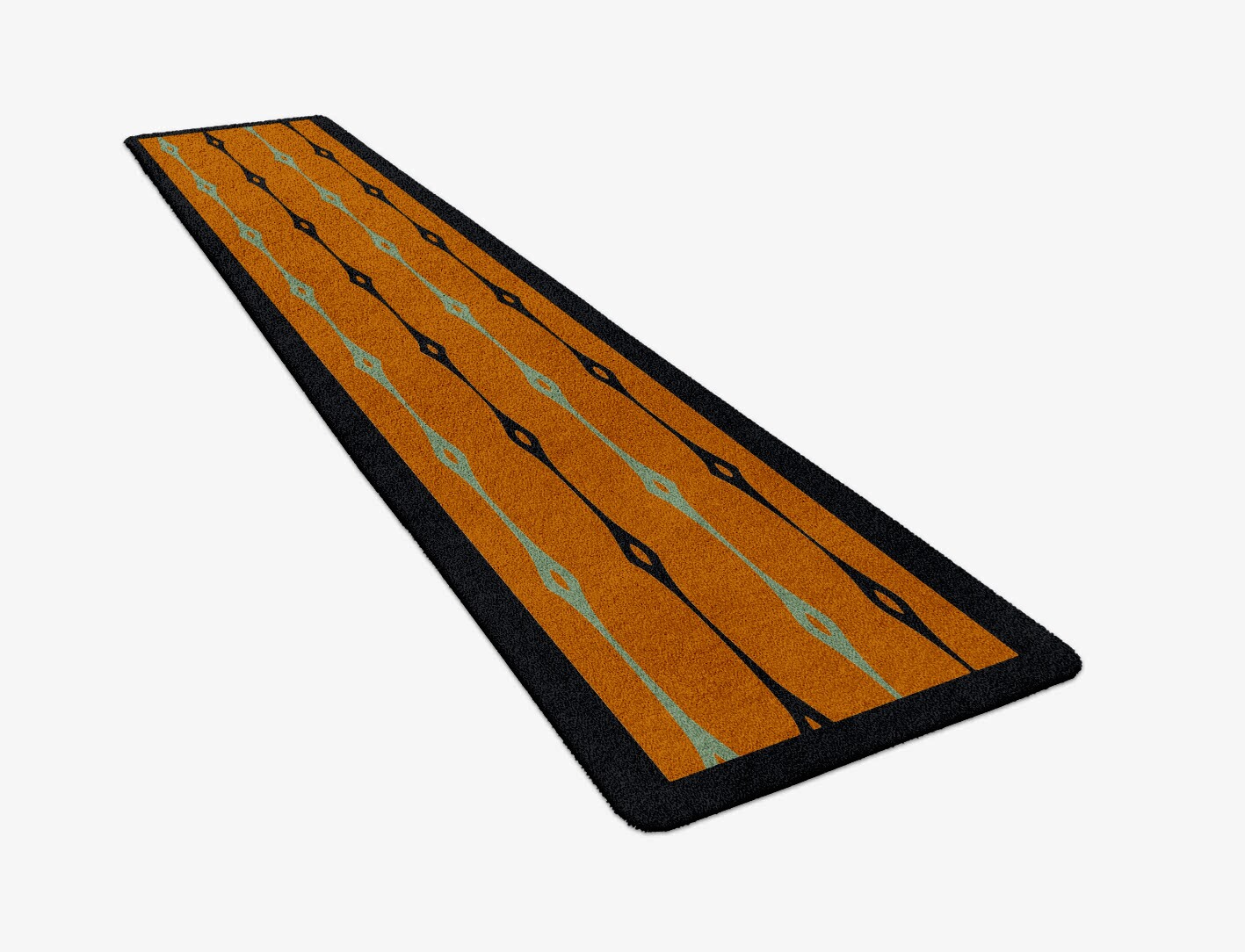 Lyre Geometric Runner Hand Tufted Pure Wool Custom Rug by Rug Artisan