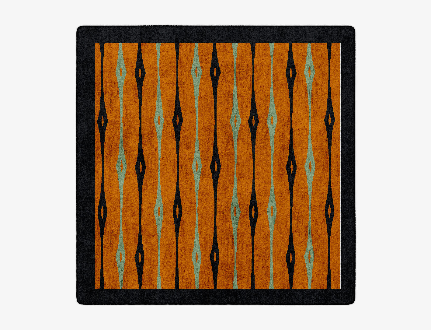 Lyre Geometric Square Hand Tufted Bamboo Silk Custom Rug by Rug Artisan