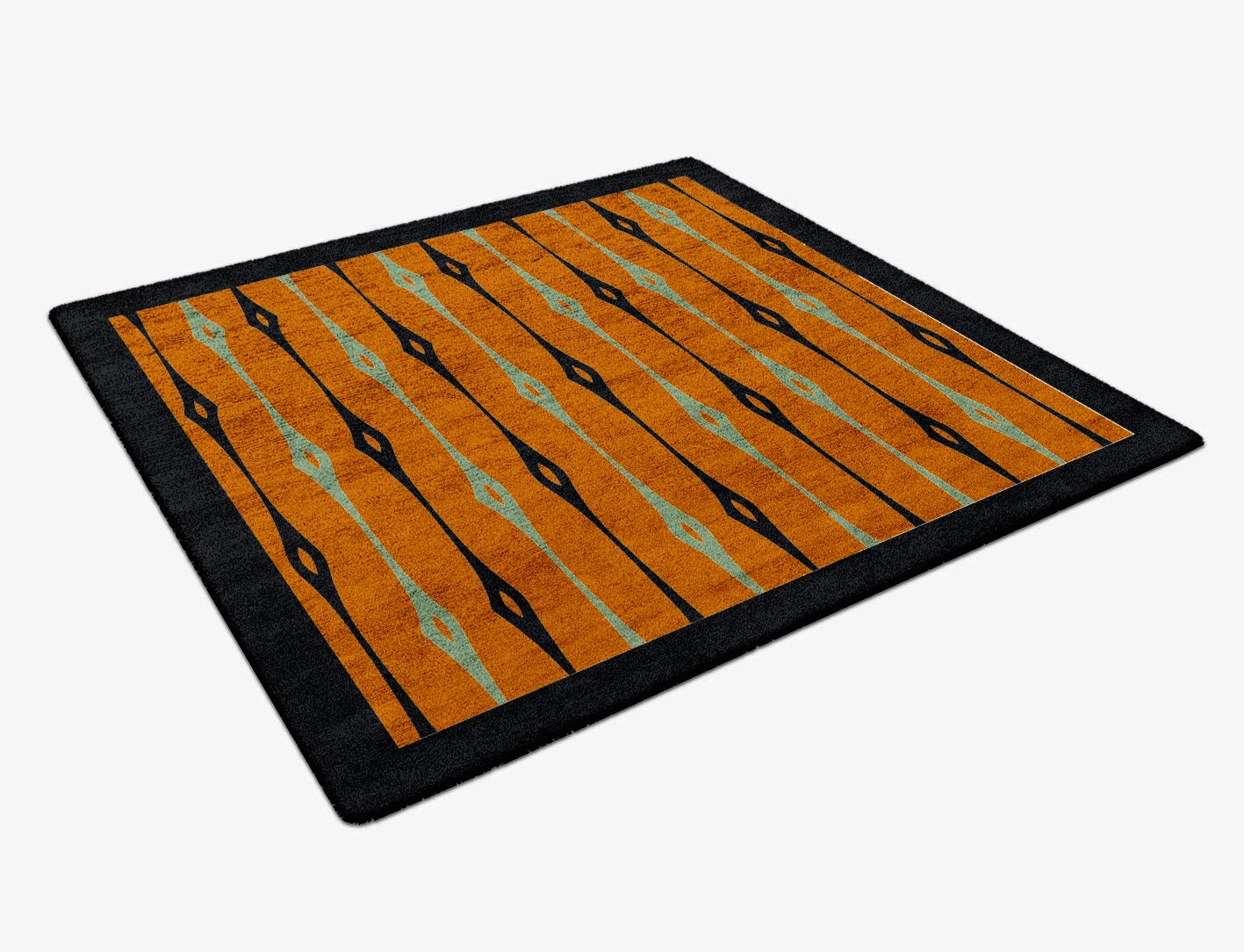 Lyre Geometric Square Hand Tufted Bamboo Silk Custom Rug by Rug Artisan