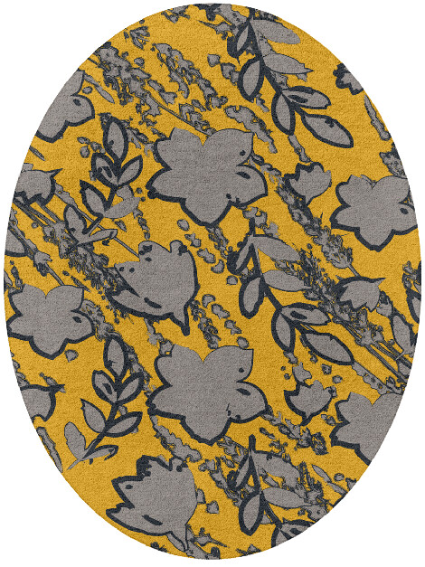 Lyrids Floral Oval Hand Tufted Pure Wool Custom Rug by Rug Artisan