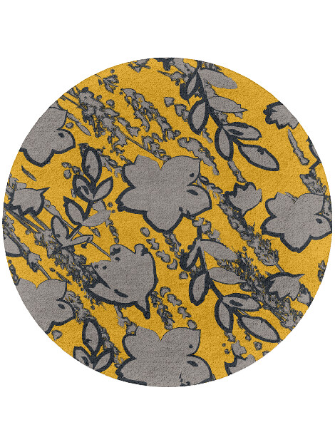 Lyrids Floral Round Hand Tufted Pure Wool Custom Rug by Rug Artisan
