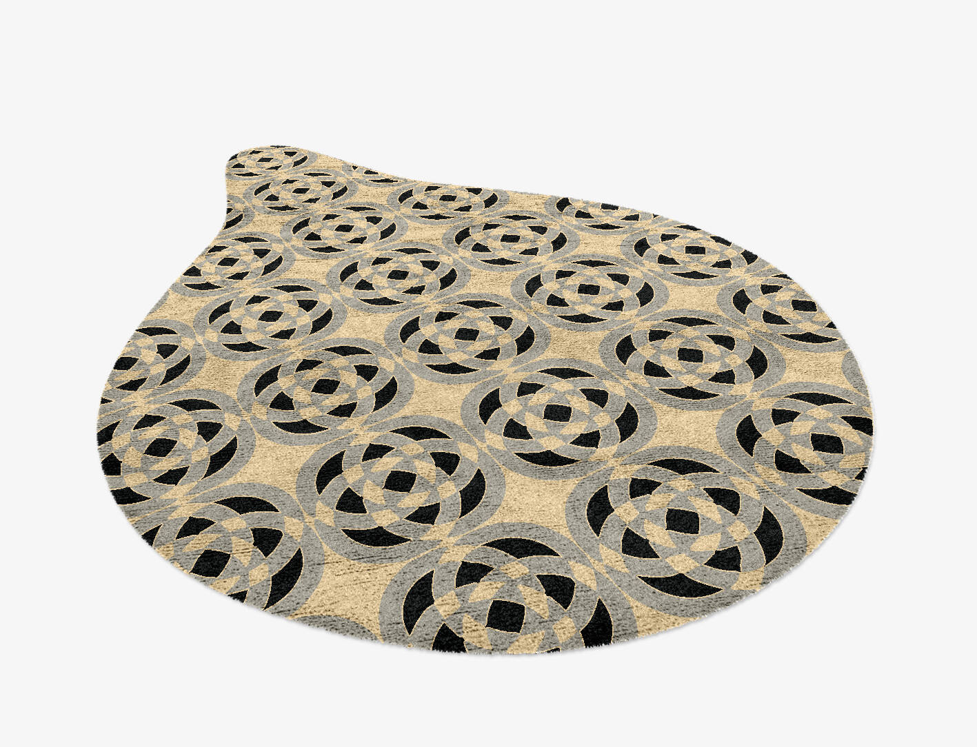 Madison Modern Geometrics Drop Hand Knotted Bamboo Silk Custom Rug by Rug Artisan
