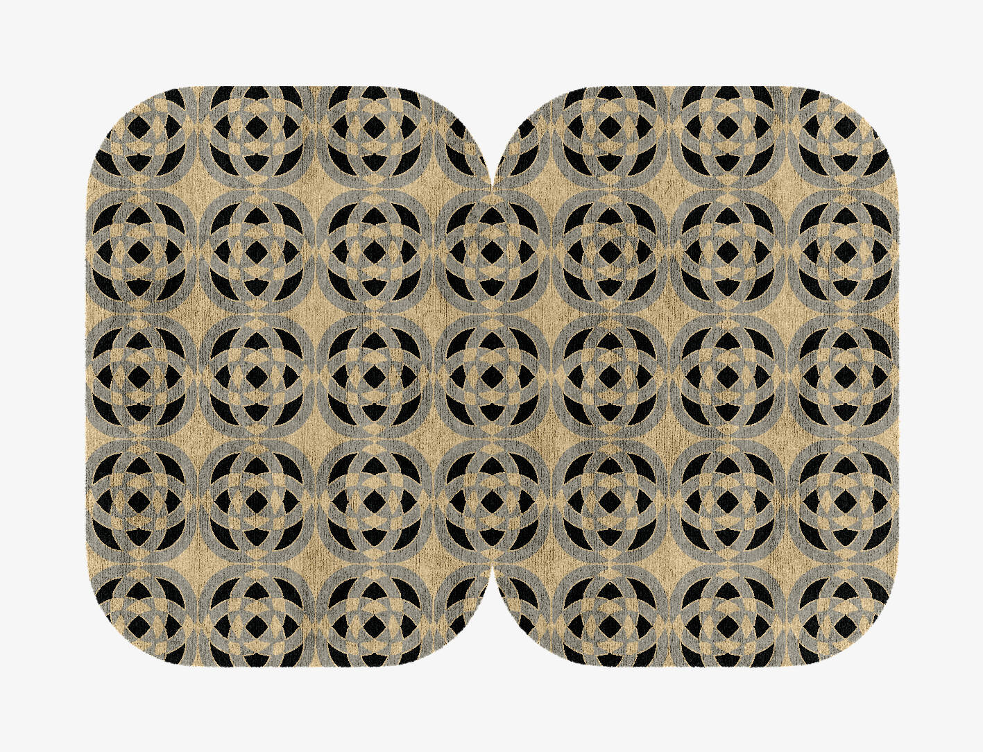 Madison Modern Geometrics Eight Hand Knotted Bamboo Silk Custom Rug by Rug Artisan