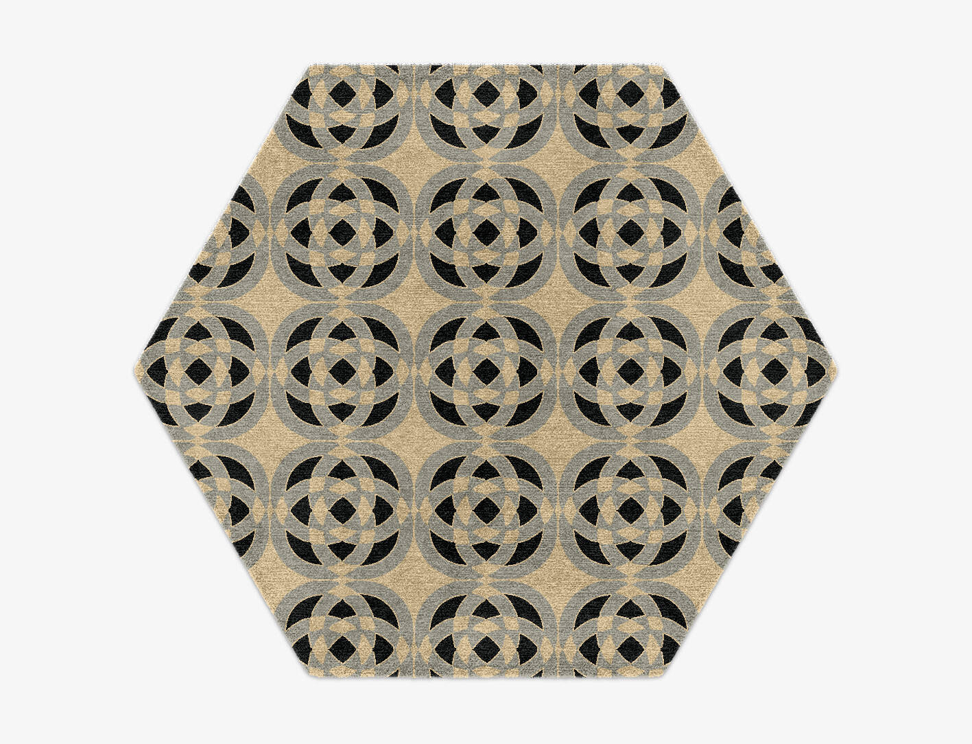 Madison Modern Geometrics Hexagon Hand Knotted Tibetan Wool Custom Rug by Rug Artisan