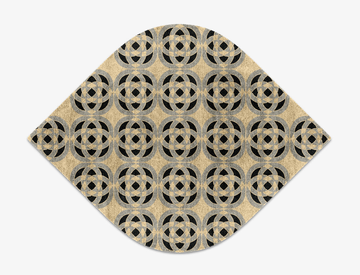 Madison Modern Geometrics Ogee Hand Knotted Bamboo Silk Custom Rug by Rug Artisan