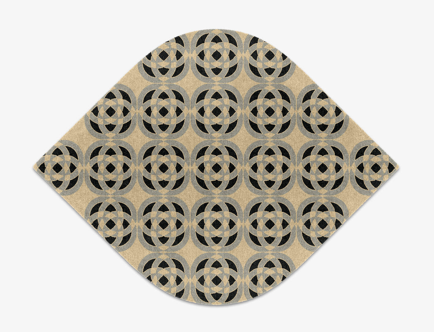 Madison Modern Geometrics Ogee Hand Knotted Tibetan Wool Custom Rug by Rug Artisan