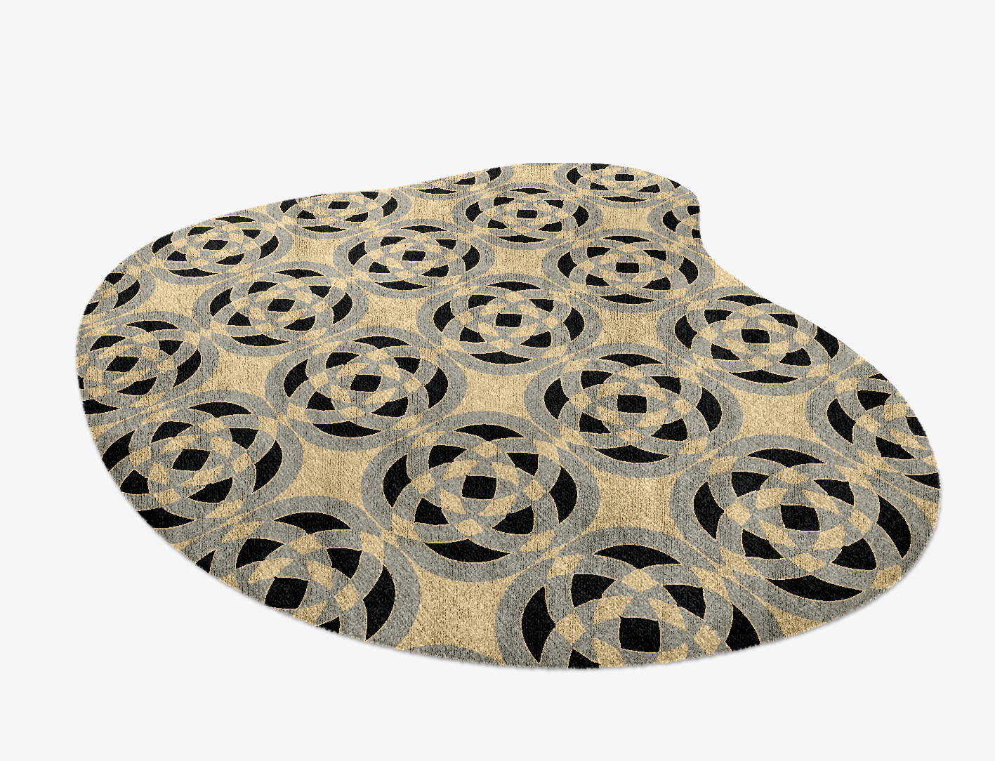 Madison Modern Geometrics Splash Hand Knotted Bamboo Silk Custom Rug by Rug Artisan