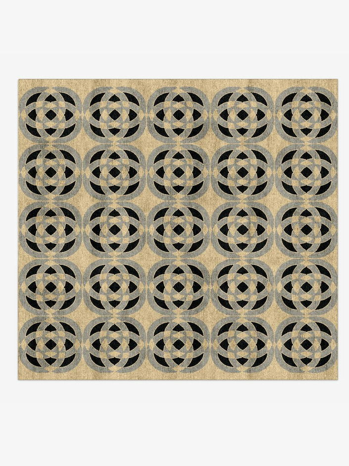 Madison Modern Geometrics Square Hand Knotted Bamboo Silk Custom Rug by Rug Artisan