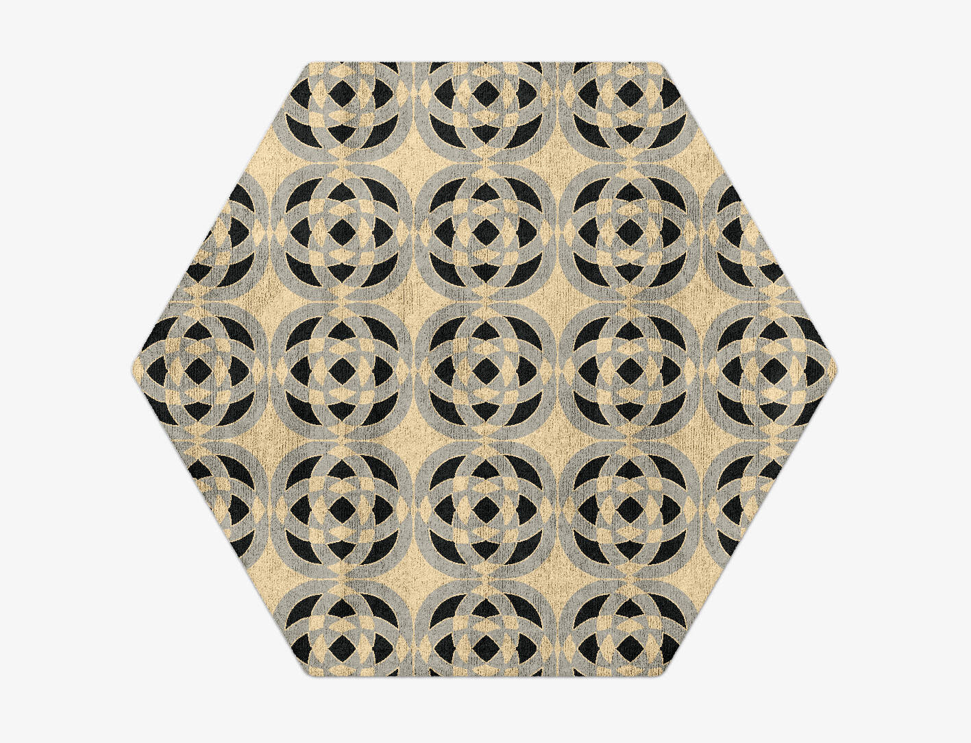 Madison Modern Geometrics Hexagon Hand Tufted Bamboo Silk Custom Rug by Rug Artisan