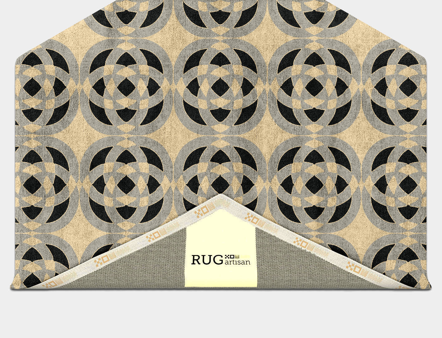 Madison Modern Geometrics Hexagon Hand Tufted Bamboo Silk Custom Rug by Rug Artisan