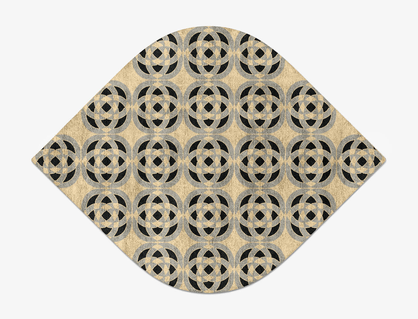 Madison Modern Geometrics Ogee Hand Tufted Bamboo Silk Custom Rug by Rug Artisan