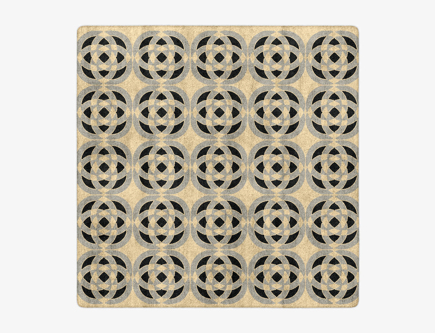 Madison Modern Geometrics Square Hand Tufted Bamboo Silk Custom Rug by Rug Artisan
