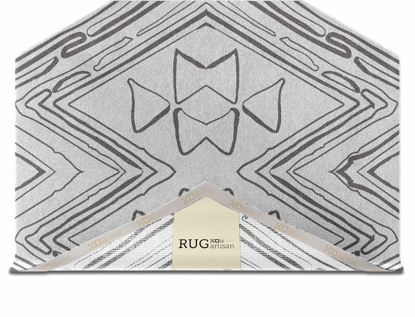 Mae Batik Hexagon Hand Knotted Tibetan Wool Custom Rug by Rug Artisan