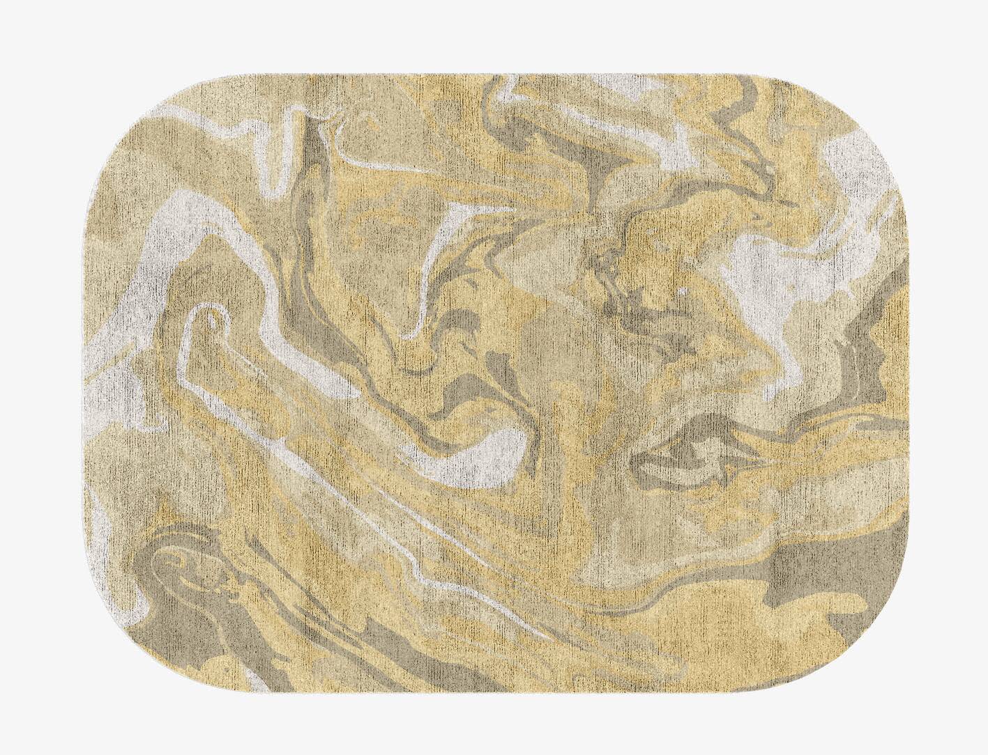 Maelstrom Surface Art Oblong Hand Knotted Bamboo Silk Custom Rug by Rug Artisan