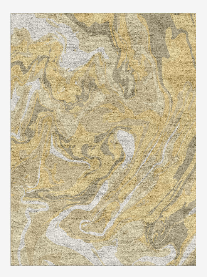 Maelstrom Surface Art Rectangle Hand Knotted Bamboo Silk Custom Rug by Rug Artisan